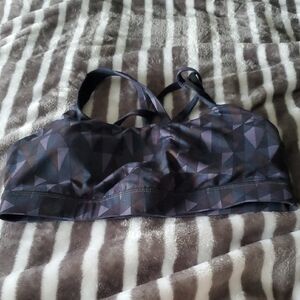 Lululemon Energy  Geometric Patterned Purple & Black Sports Bra